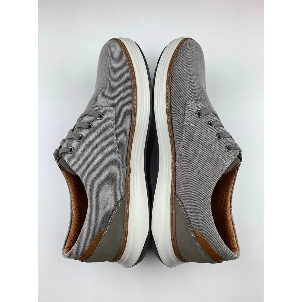 Skechers Moreno Ederson Canvas Oxford Shoes Comfort Taupe Grey Men's 11.5 Wide